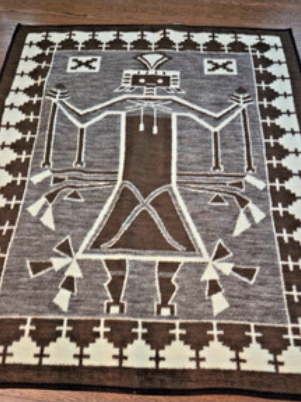 Yei Indian Art Style Blanket South Western Designed 2 Sides